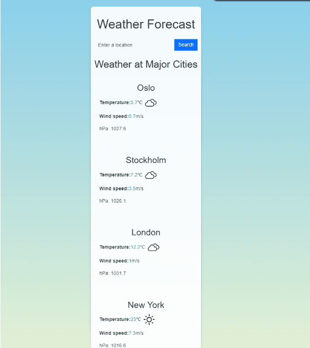 Weather Forecast